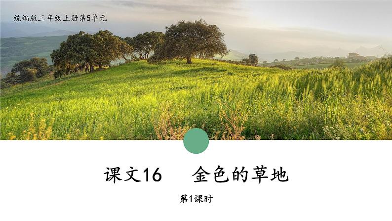 部编版语文三年级上册 教学课件_金色的草地1(第1课时)01