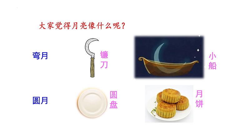 部编版语文一年级上册2《小小的船》(课件)第3页