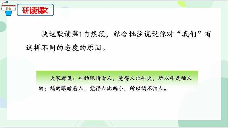 【精品】四年级上册语文课件-18牛和鹅第二课时-部编版第6页