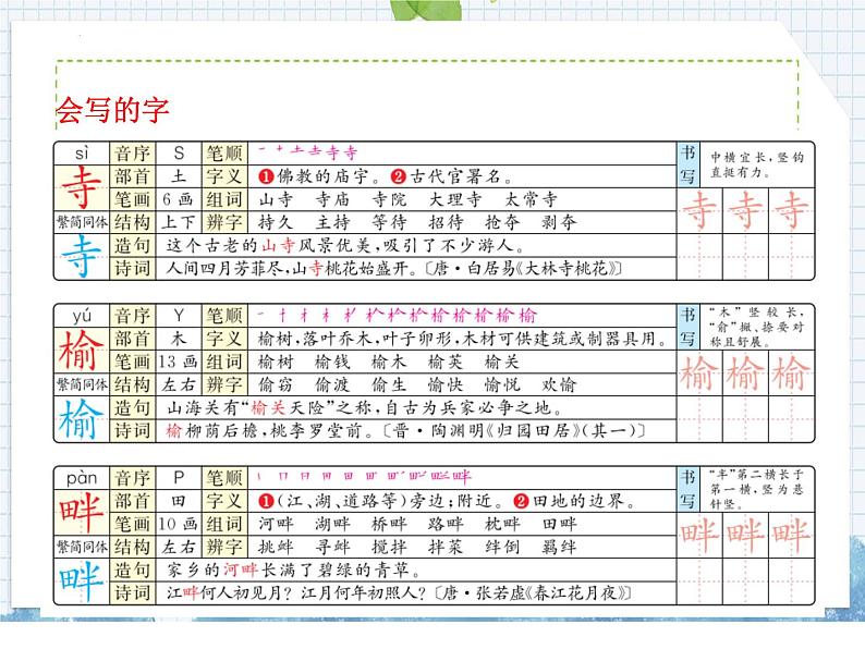 部编版语文五年级上册 第21课 古诗词三首(课件)第4页