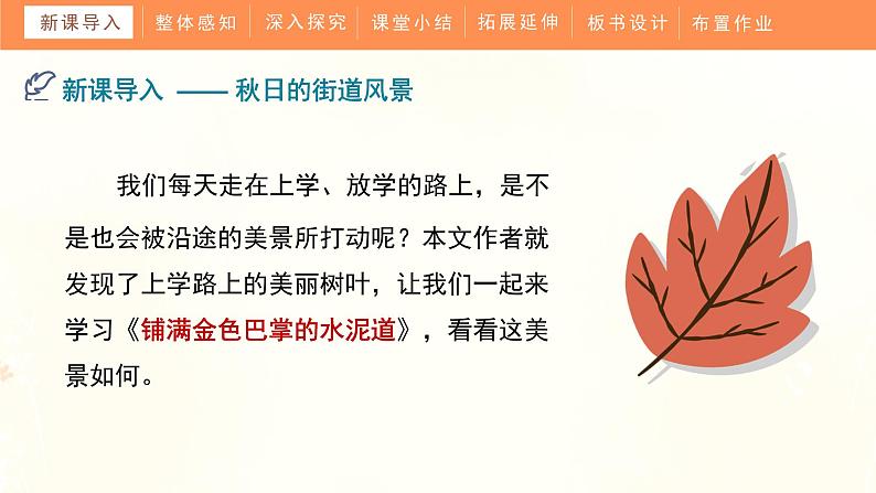 5《铺满金色巴掌的水泥道》(课件)部编版语文三年级上册04
