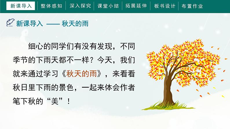 6《秋天的雨》(课件)部编版语文三年级上册第4页