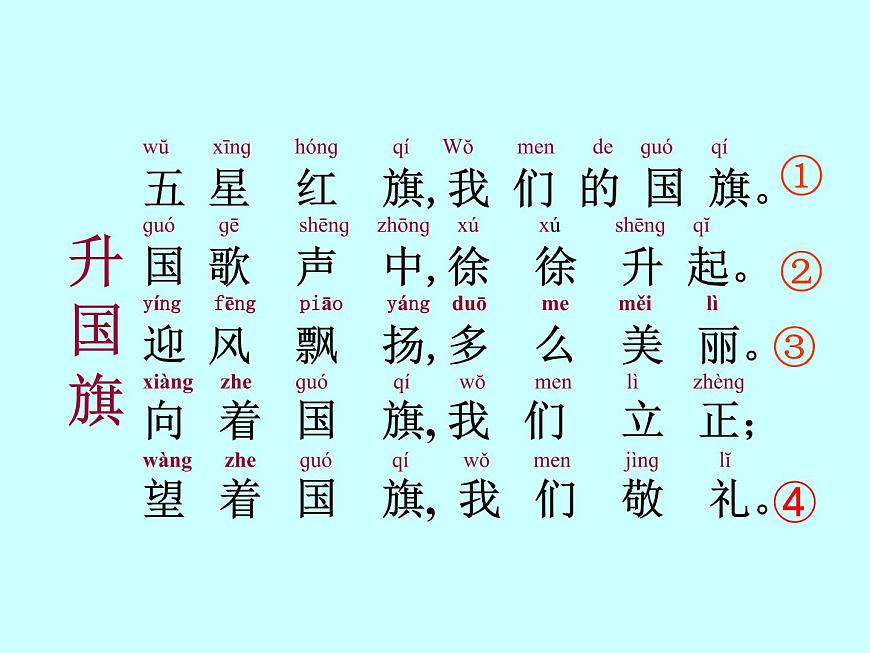 部編版一年級(jí)語(yǔ)文上冊(cè)--10《升國(guó)旗》課件3第6頁(yè)