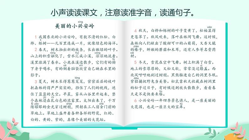 人教部编版语文三年级上册 20.美丽的小兴安岭 课件06