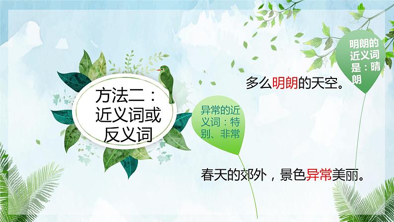 人教部编版语文三年级上册理解词语的方法 复习课件第7页