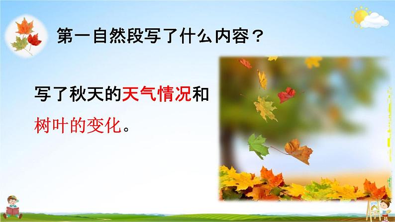 人教统编版一年级语文上册《1 秋天 第2课时》课堂教学课件PPT小学公开课第7页