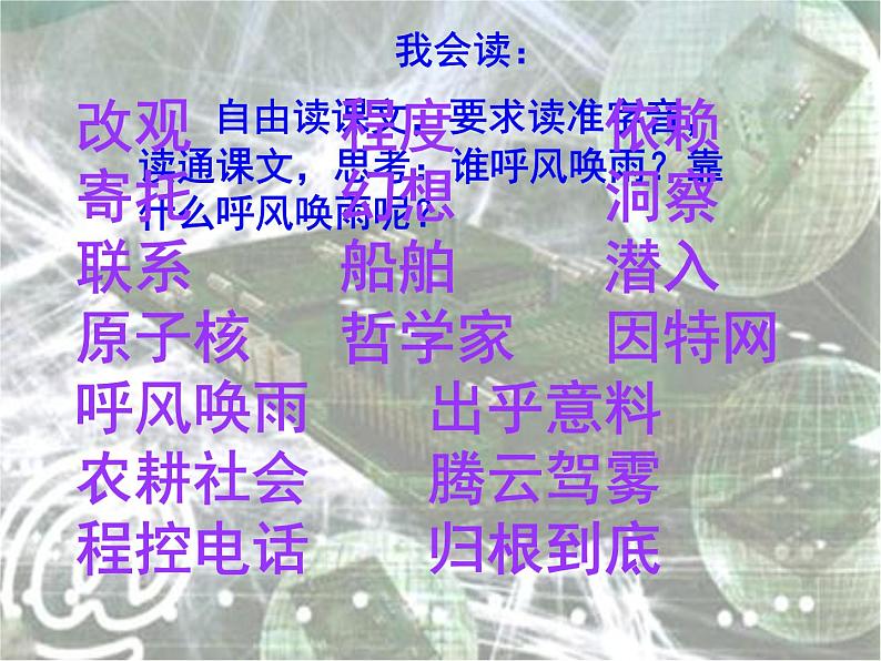 部编版四年级语文上册--7.呼风唤雨的世纪-课件1第3页