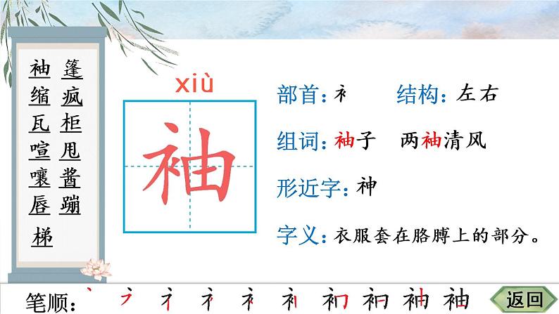 部编语文六年级上册16 盼生字笔顺课件03