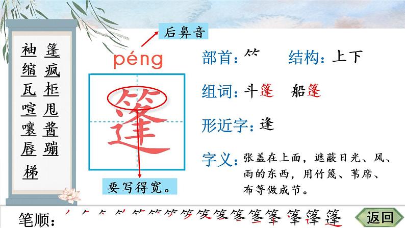 部编语文六年级上册16 盼生字笔顺课件04