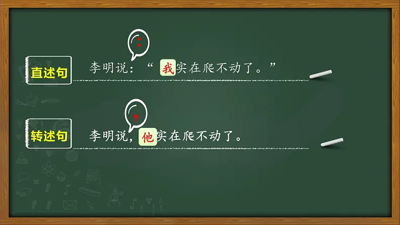 人教部编版语文四年级上册 直述句改转述句 复习课件02