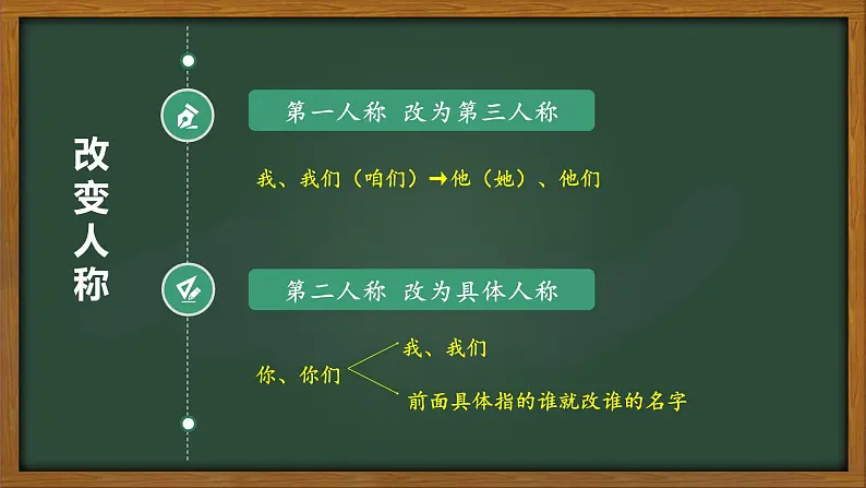 人教部编版语文四年级上册 直述句改转述句 复习课件06