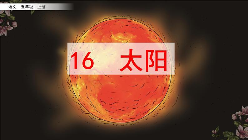 人教部编版语文五年级上册16.太阳 课件01