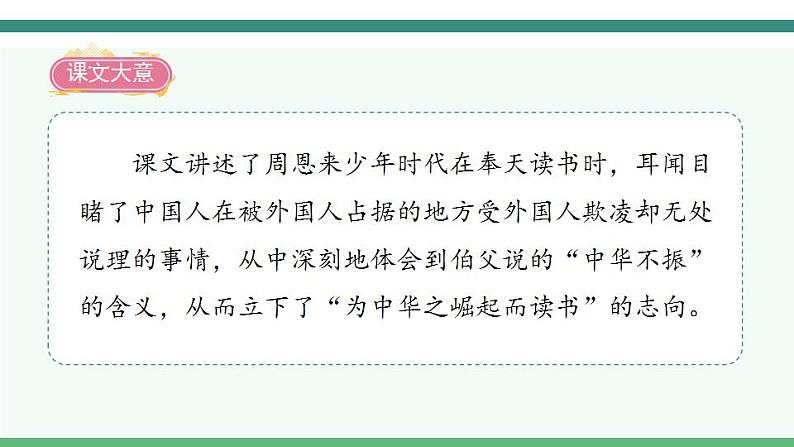 2022--2023学年部编版四年级语文上册--22《为中华之崛起而读书》(课件+教案)04