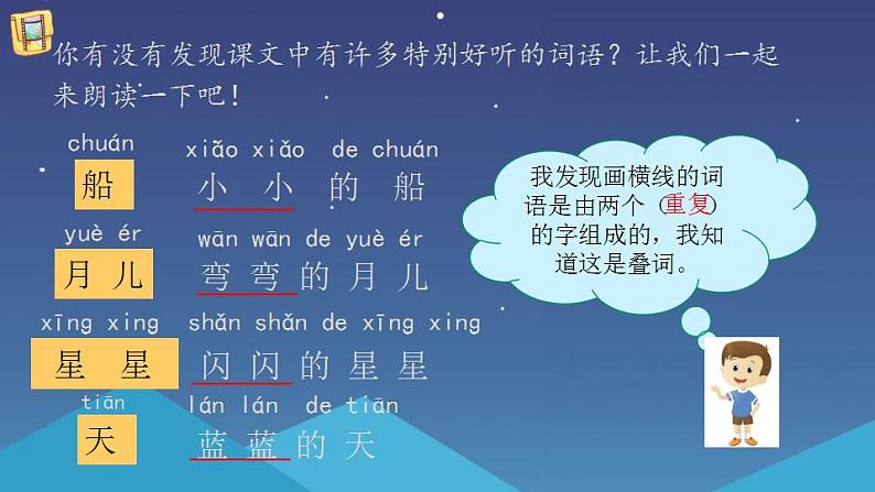 一年级上册语文教学课件-2.小小的船(7)-部编版(共19张PPT)第5页
