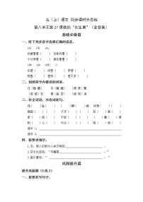 小學(xué)語文人教部編版五年級上冊第八單元27* 我的“長生果”隨堂練習(xí)題