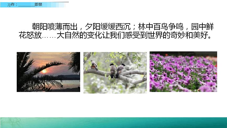 部編版五年級語文上冊--習(xí)作:____即景-課件4第3頁