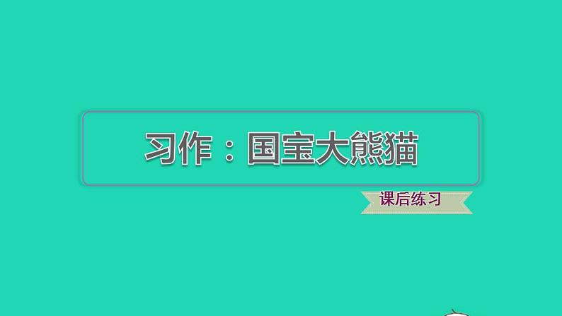 2022三年级语文下册第7单元习作:国宝大熊猫习题课件新人教版01