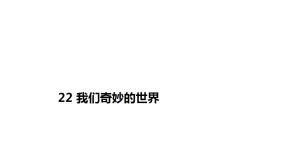 2021学年第七单元22 我们奇妙的世界图文ppt课件