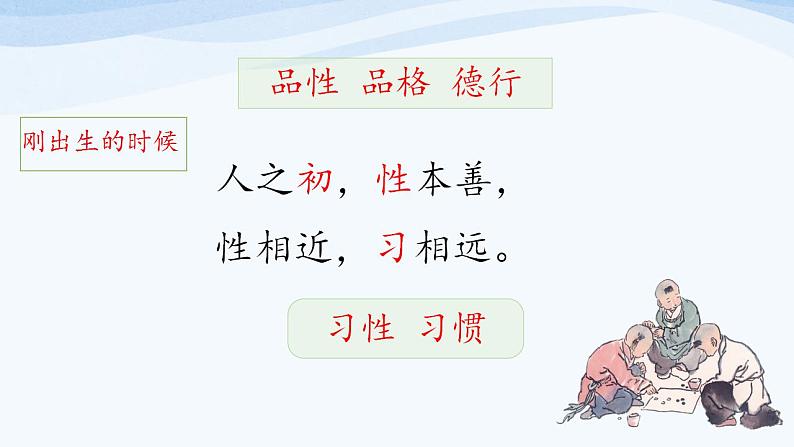 统编小学语文一年级下册识字(二) 8.《人之初》 第2课时课件05