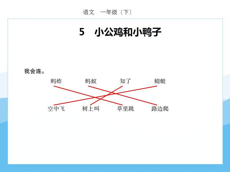编版部语文一年级下册第三单元期末复习课件(分课训练)第6页