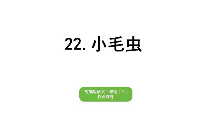 部编版小学语文二年级下册期末复习课件22小毛虫01