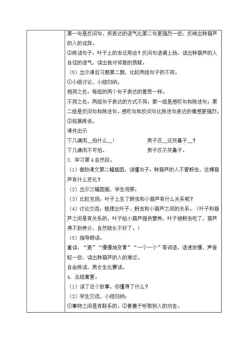 部編版語(yǔ)文二年級(jí)上冊(cè)《我要的是葫蘆》第二課時(shí)教案第3頁(yè)