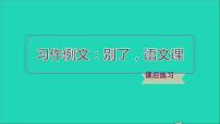 小学语文人教部编版六年级下册别了，语文课习题ppt课件