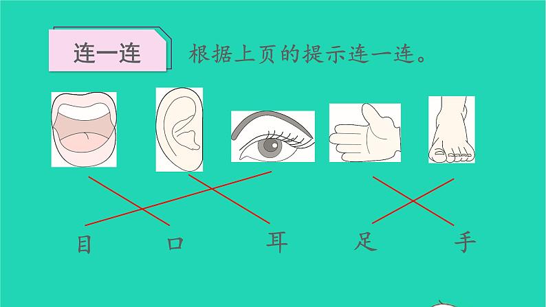 2022一年级语文上册第一单元识字3口耳目教学课件新人教版07