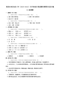 黑龙江哈尔滨三年（2020-2022）小升初语文卷真题分题型分层汇编-01选择题
