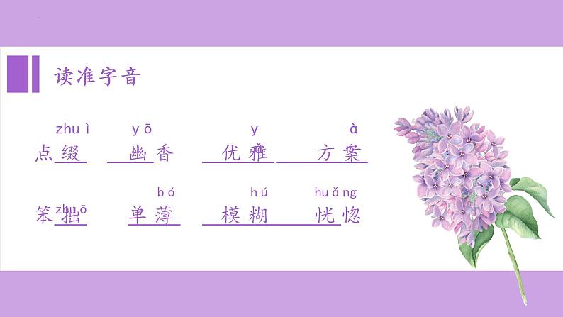 【同步备课】2.丁香结(课件)六年级语文上册部编版第3页
