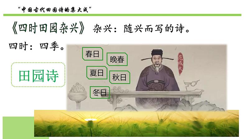小学语文 部编版 四年级《古诗词三首》第一课时 《四时田园杂兴》(其二十五)课件第6页