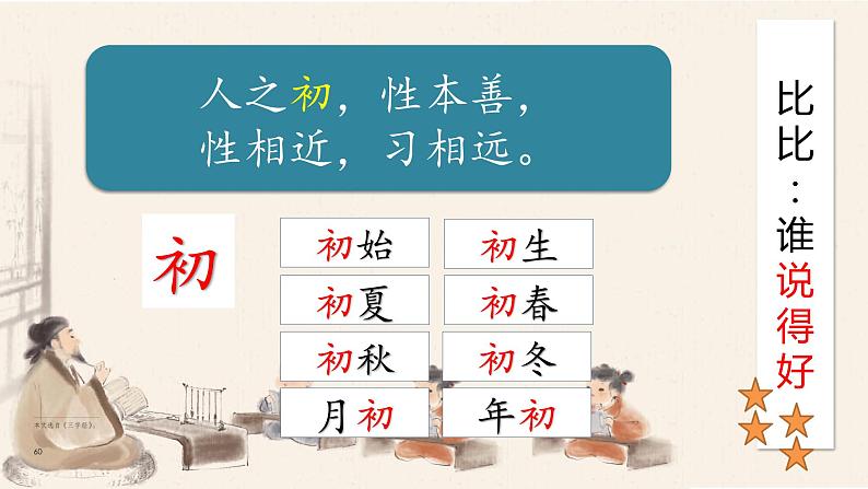 部编版 小学语文 一年级下册 识字8-《人之初》(第2课时)课件07