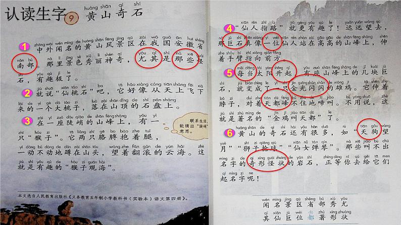 二年级上册语文 9.《黄山奇石》(第一课时)课件第6页