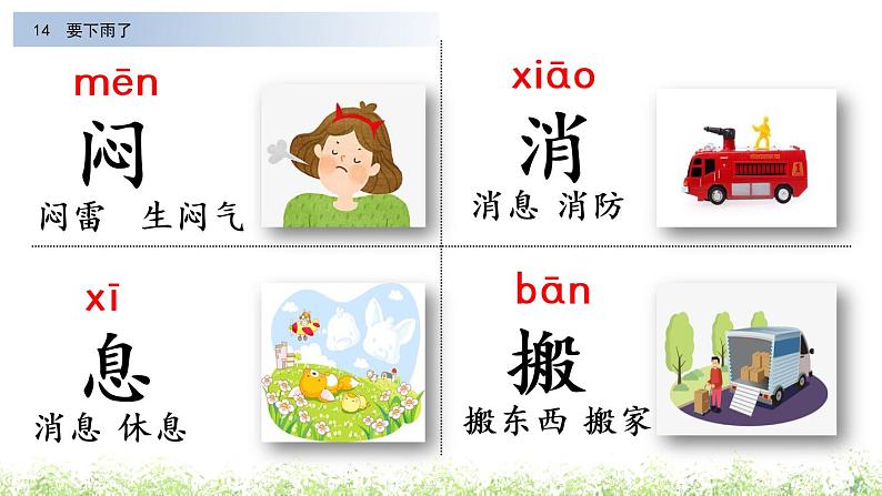 部编版小学语文一年级下册14.要下雨了 课件第7页