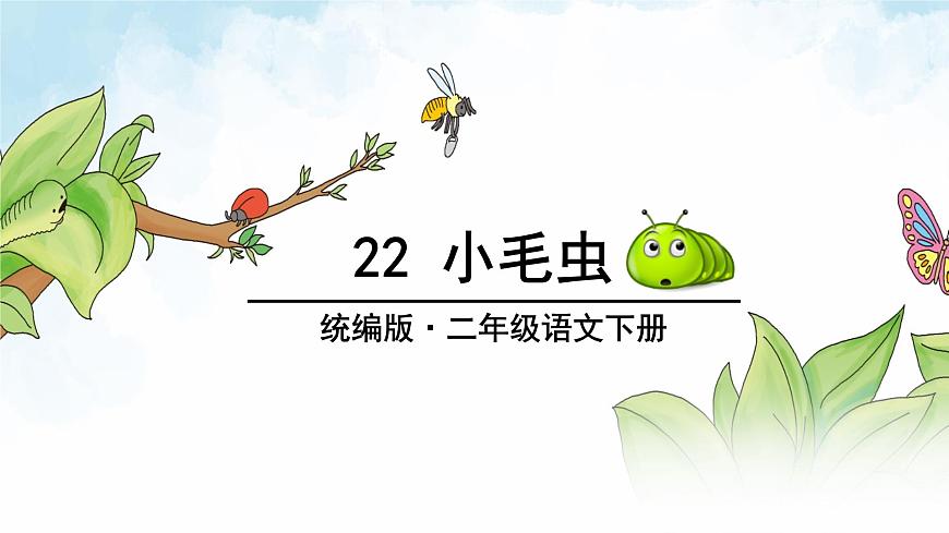 部編版小學(xué)語文二年級下冊22 小毛蟲(2)(課件)第1頁