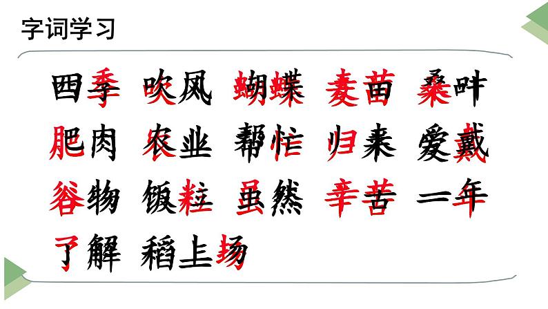 新部编人教版二年级上语文识字4《田家四季歌》优质公开课教学课件第4页