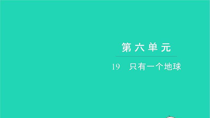 部编版六年级语文上册第六单元19只有一个地球习题课件201