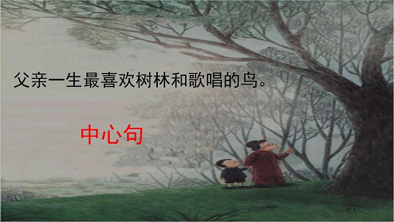 人教版(部编版)小学语文三年级上册 23.父亲、树林和鸟 课件04