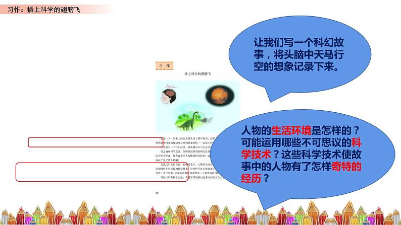六下第五单元习作:《插上科学的翅膀飞》课件第8页