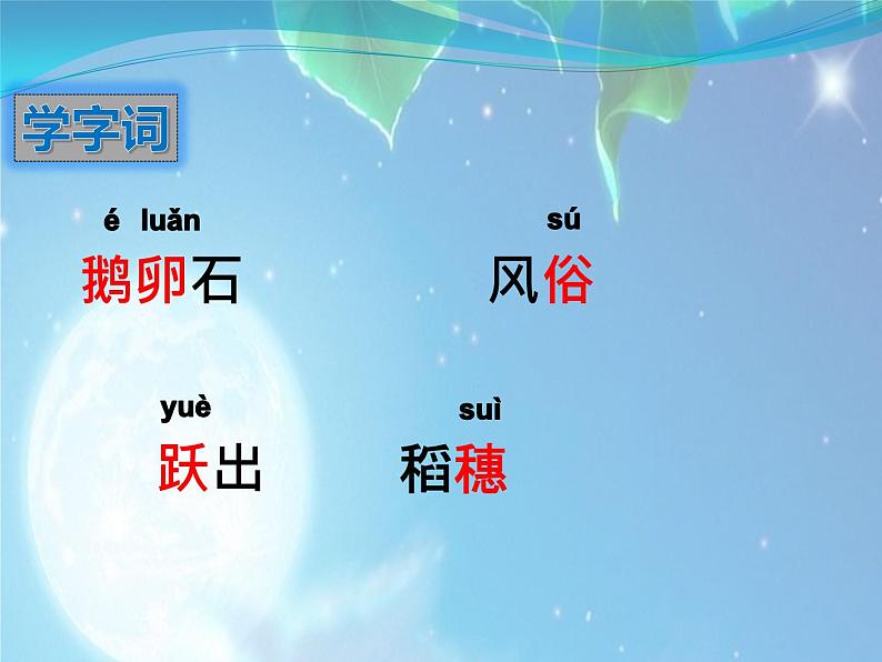 人教版(部编版)小学语文四年级上册 2.走月亮 课件05