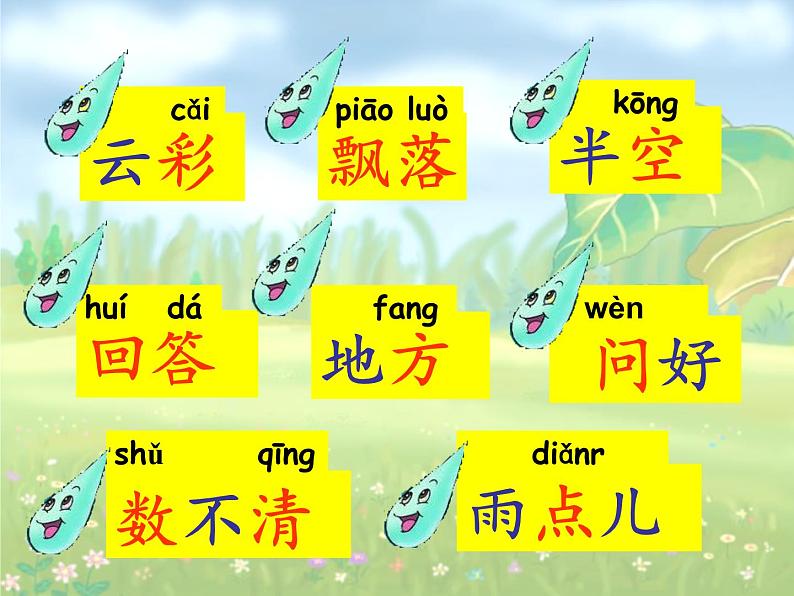 部编版小学语文一年级上册一上8《雨点儿》课件07