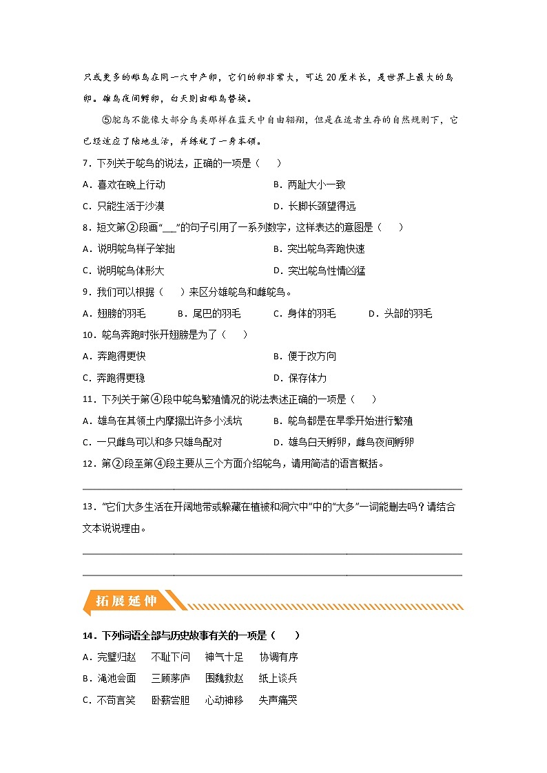 【同步分层作业】部编版小学语文五年级上册课时练《语文园地二》(分层含答案)03