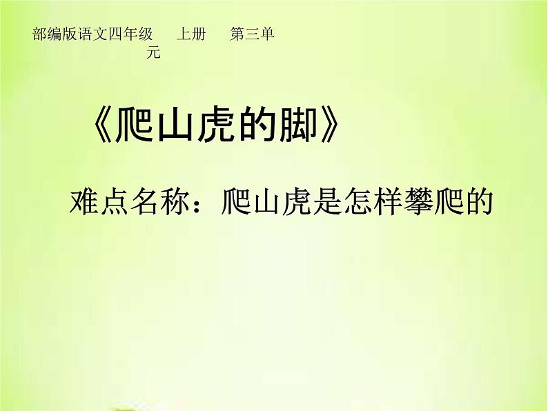四年级上册语文人教部编版 10.爬山虎的脚 课件01