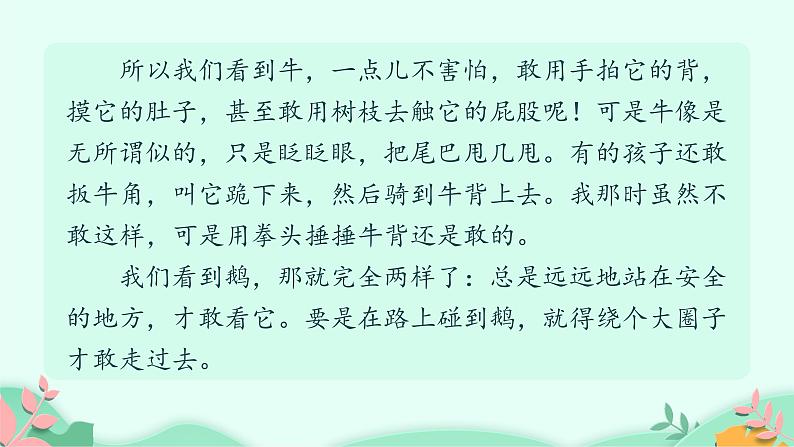 四年级上册语文人教部编版 18.牛与鹅 课件第3页