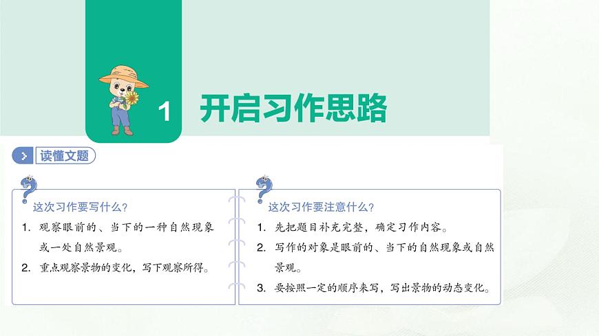 部編版小學五年級語文上冊第七單元________即景同步作文課件第6頁