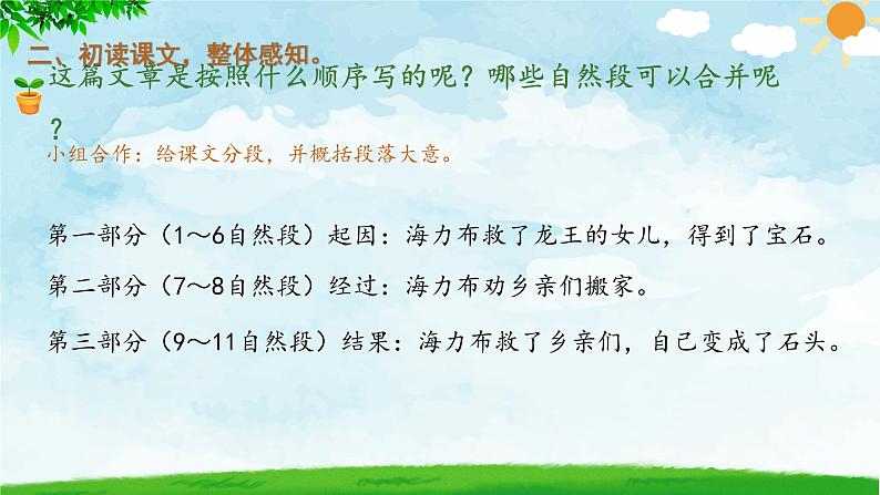 五年级上册语文人教部编版 9.猎人海力布 课件第6页