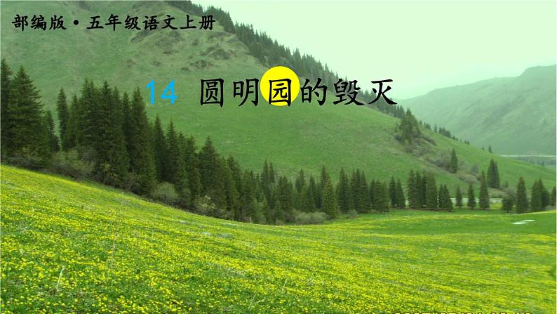 五年级上册语文部编版14.圆明园的毁灭 课件01
