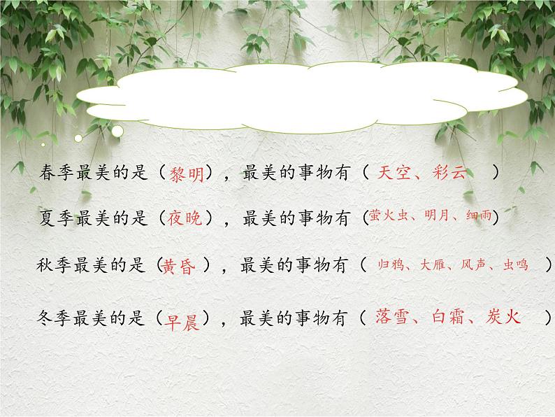 五年级上册语文人教部编版 22.四季之美 课件第3页