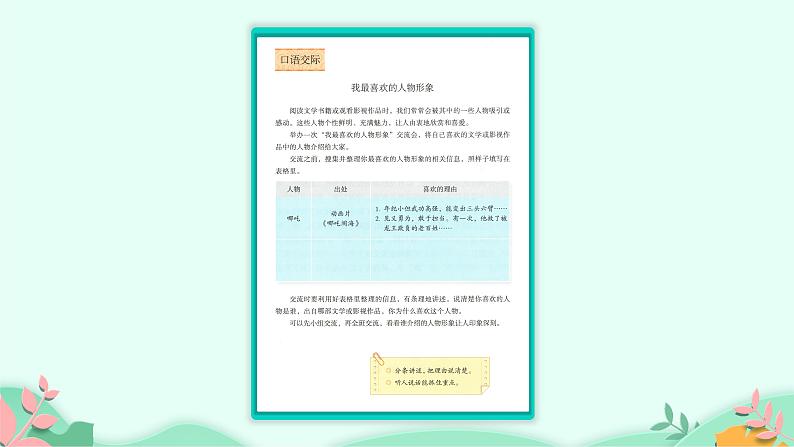 五年级上册语文人教部编版 口语交际:我最喜欢的人物形象 课件第2页