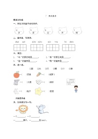 语文一年级上册7 大小多少当堂检测题